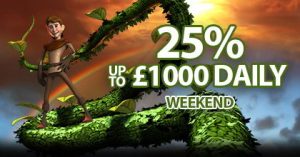 25% Match Up to £1000 Daily promotion